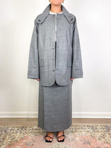 Techy Bonded Wool Olivier Blazer in Grey - The Shoe Hive