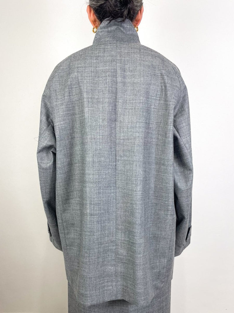 Techy Bonded Wool Olivier Blazer in Grey - The Shoe Hive