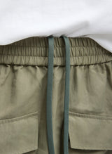 Techy Twill Pull On Mini Skirt in Dark Hazelnut - The Shoe Hive