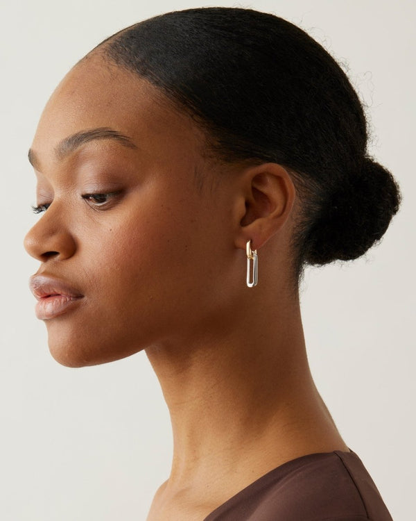 Teeni Detachable Link Earring in Two - Tone - The Shoe Hive