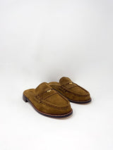 Temi in Chestnut Suede with Hardware - The Shoe Hive