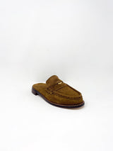 Temi in Chestnut Suede with Hardware - The Shoe Hive