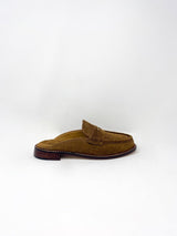 Temi in Chestnut Suede with Hardware - The Shoe Hive