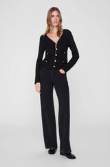 Tessa Tweed Cardigan in Black - The Shoe Hive