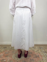 The A - Line Skirt in White/Wine - The Shoe Hive