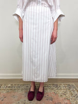 The A - Line Skirt in White/Wine - The Shoe Hive