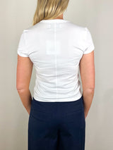 The Baby Tee in White - The Shoe Hive