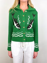 The Bass Cardigan in Grove - The Shoe Hive