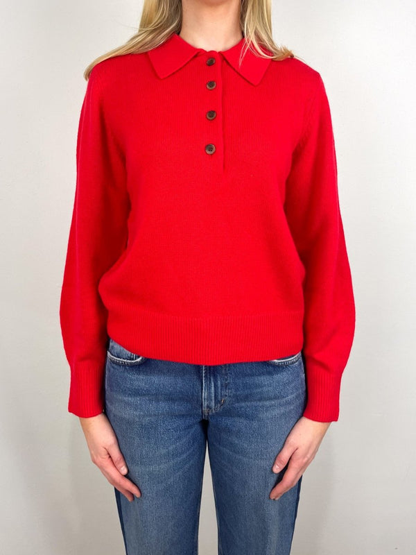The Cashmere Polo in Cherry by Sold - The Shoe Hive