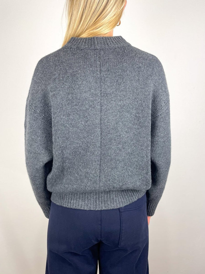 The Cashmere Signature Crew in Charcoal - The Shoe Hive