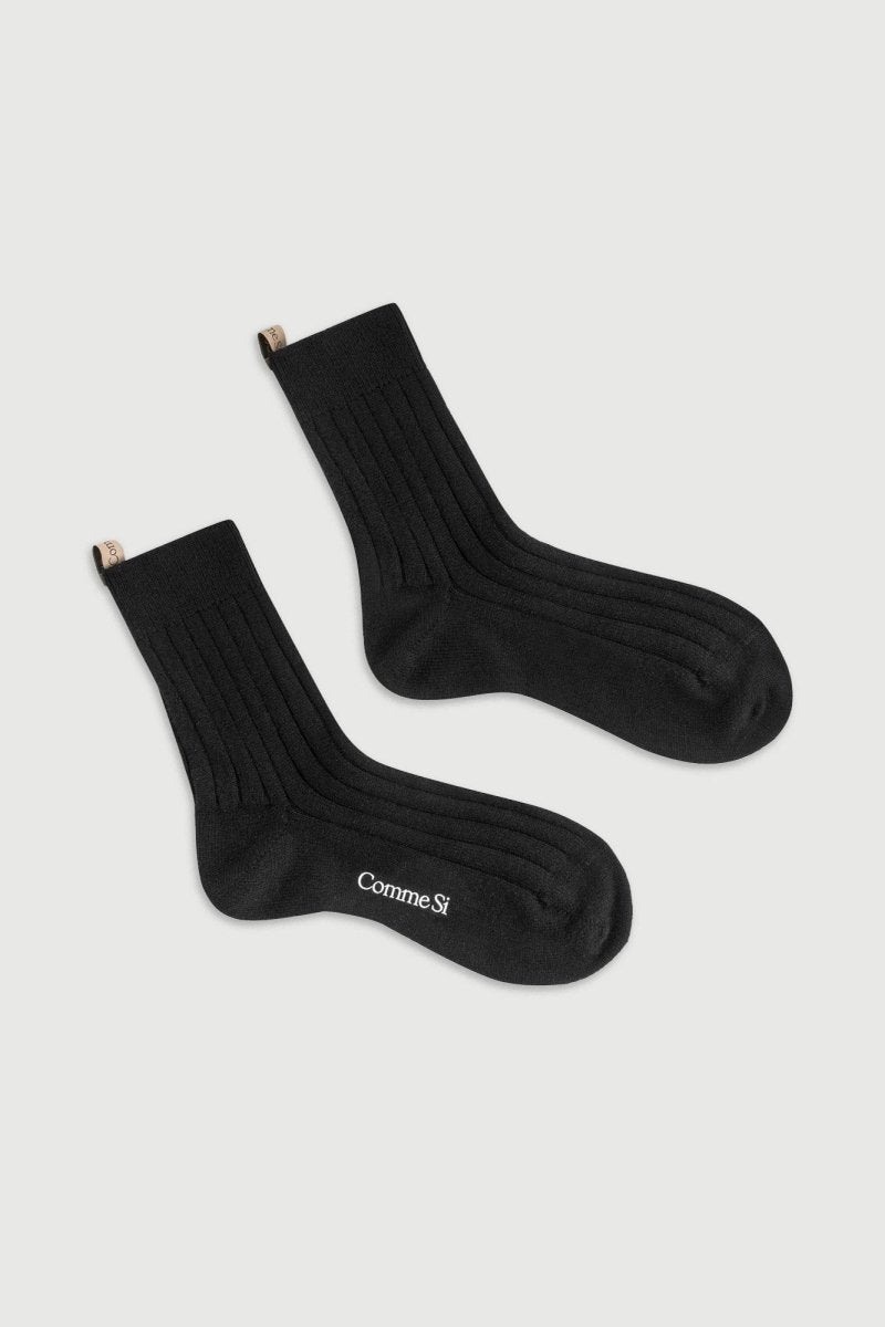 The Cashmere Sock in Black - The Shoe Hive