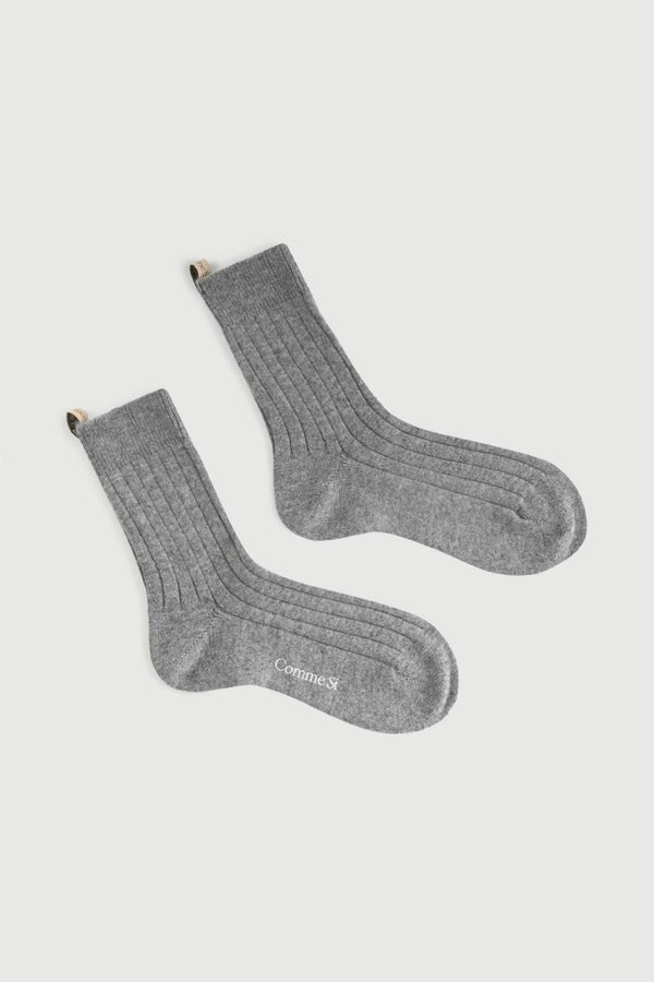 The Cashmere Sock in Heather Grey - The Shoe Hive