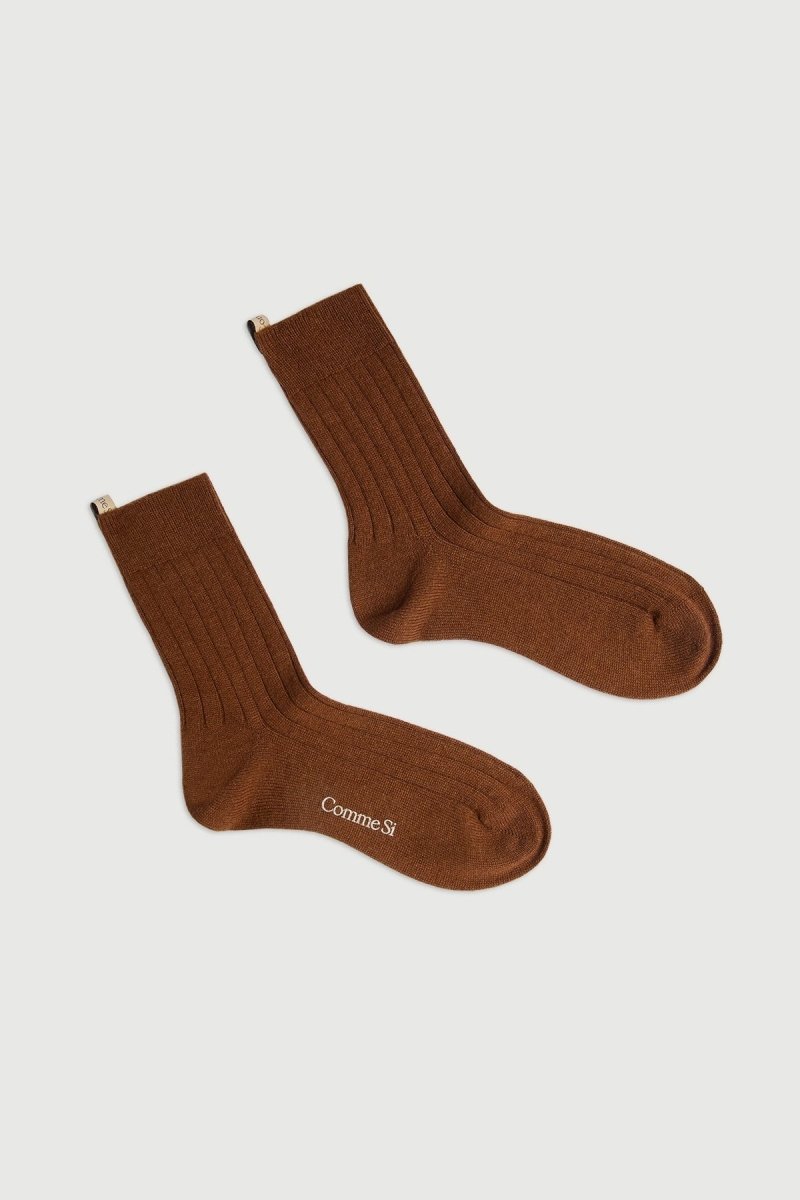 The Cashmere Sock in Pecan - The Shoe Hive