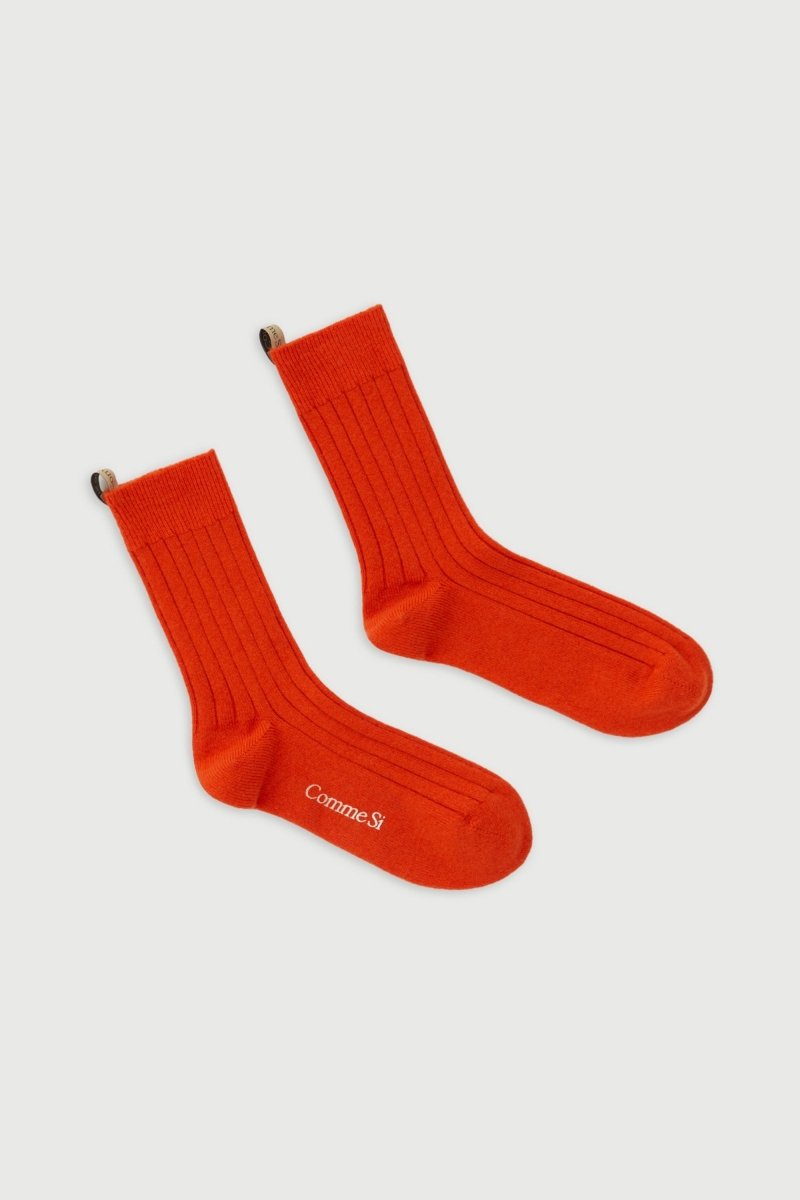 The Cashmere Sock in Poppy - The Shoe Hive