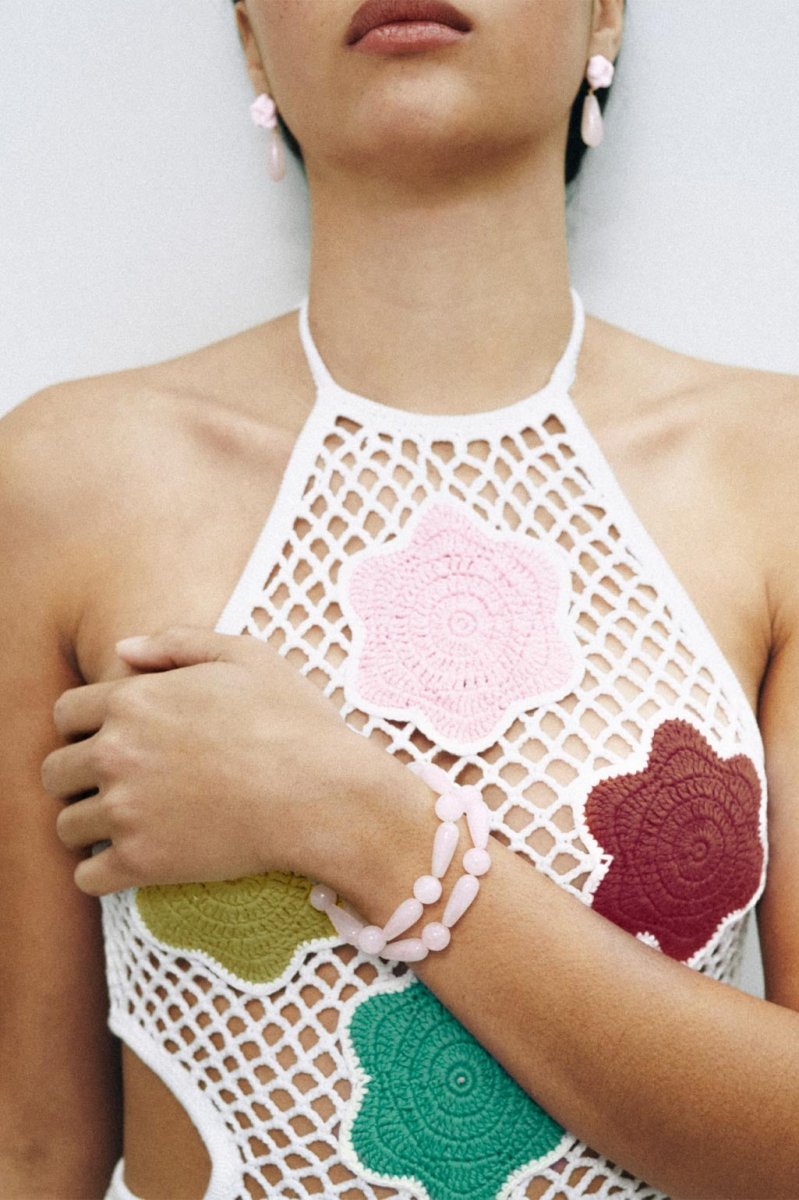 The Depths of Time 18ct Gold Plated Earrings in Rose Quartz - The Shoe Hive