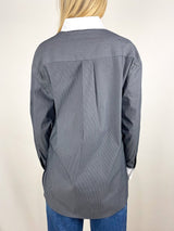 The Everything Shirt in Charcoal Micro Stripe - The Shoe Hive