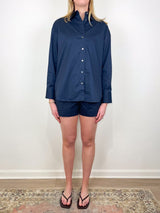 The Everything Shirt in Navy - The Shoe Hive