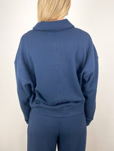 The French Terry Polo in Navy - The Shoe Hive