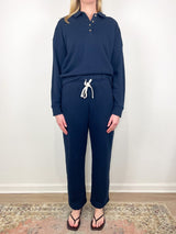 The French Terry Polo in Navy - The Shoe Hive