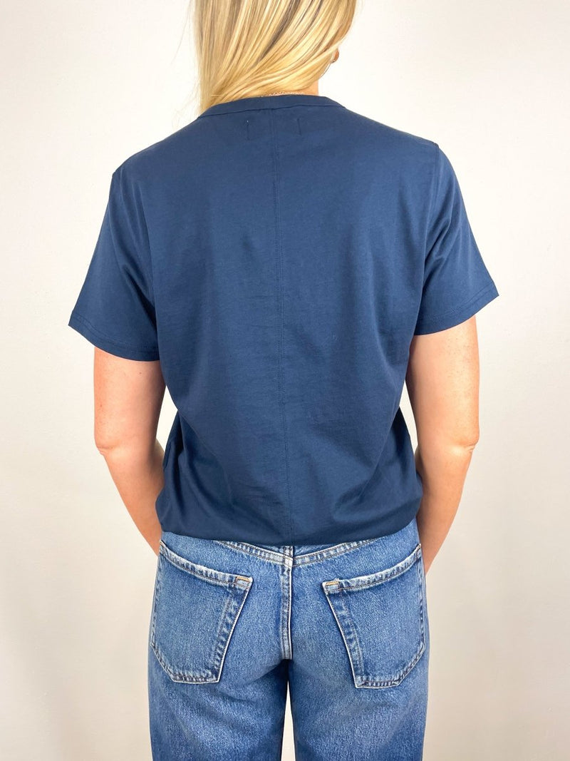 The Iconically Soft Perfect Tee in Navy - The Shoe Hive