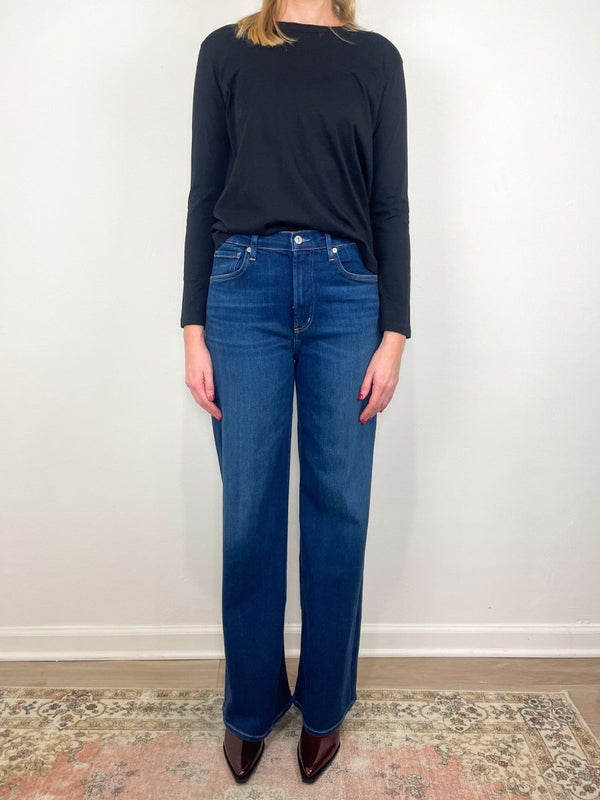 The Long Sleeve Perfect Tee in Black - The Shoe Hive