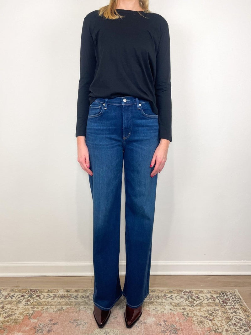 The Long Sleeve Perfect Tee in Black - The Shoe Hive