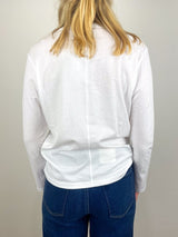 The Long Sleeve Perfect Tee in White - The Shoe Hive