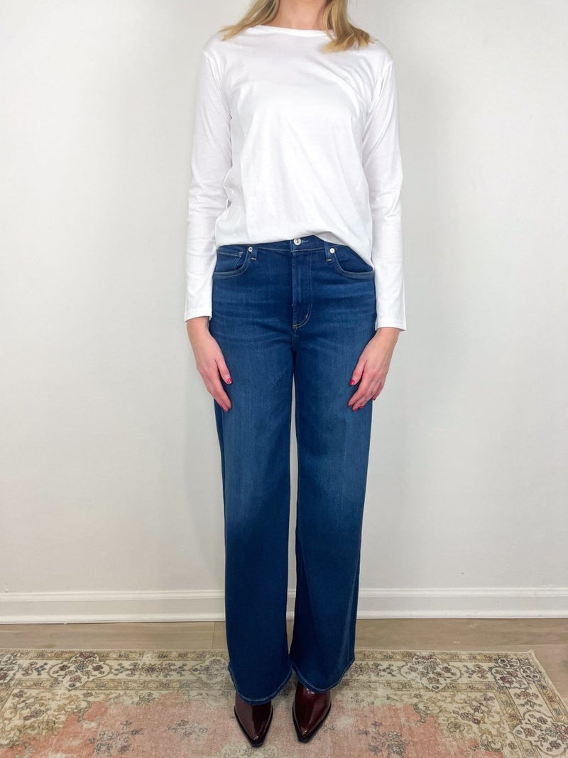 The Long Sleeve Perfect Tee in White - The Shoe Hive