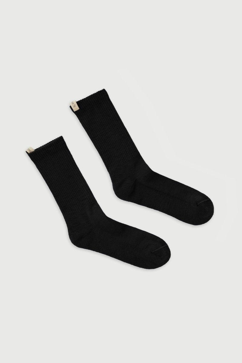 The Merino Tube Sock in Black - The Shoe Hive