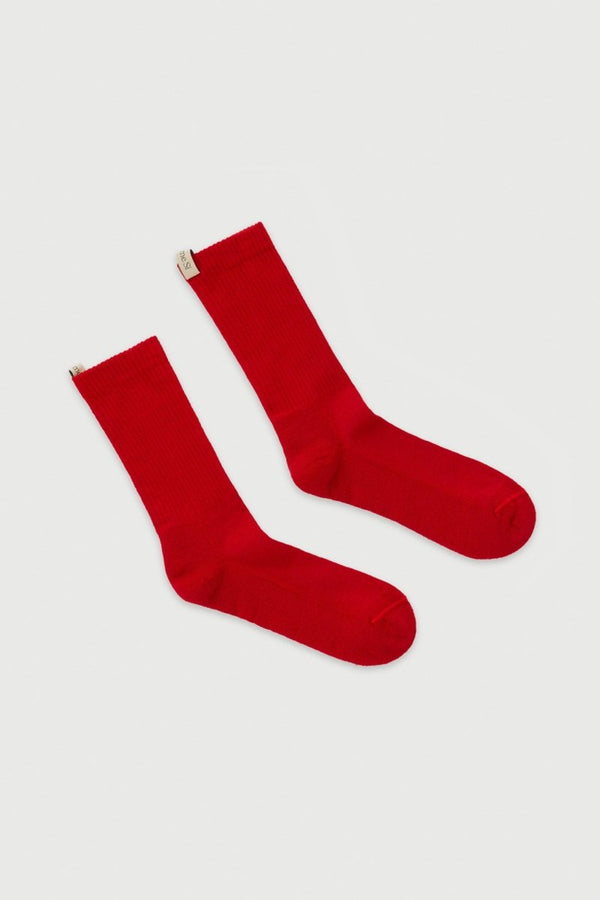 The Merino Tube Sock in Ruby - The Shoe Hive