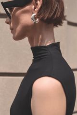 The Mock Neck Top in Black - The Shoe Hive