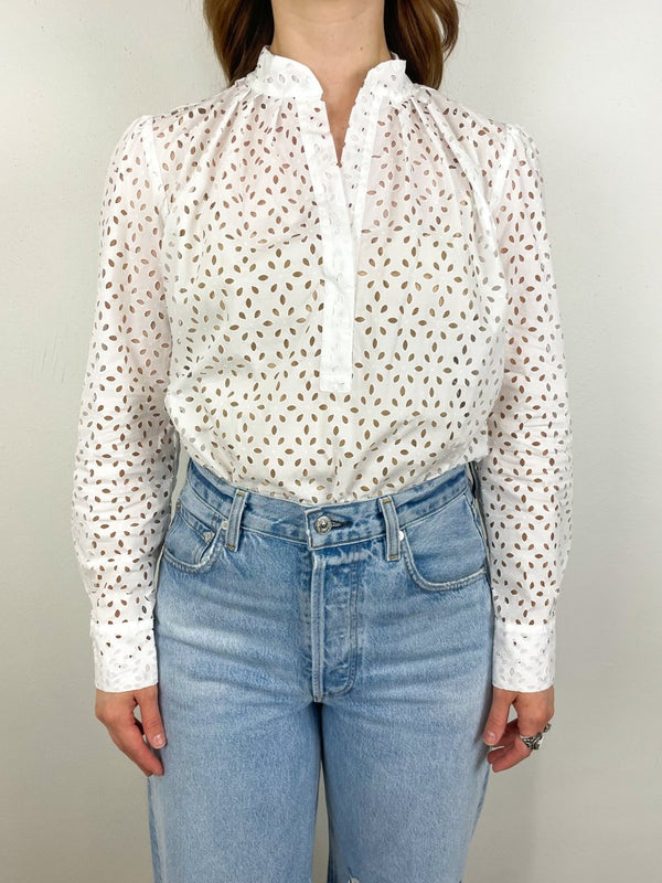 The Puff Shirt Cotton in Au Naturel Eyelet - The Shoe Hive