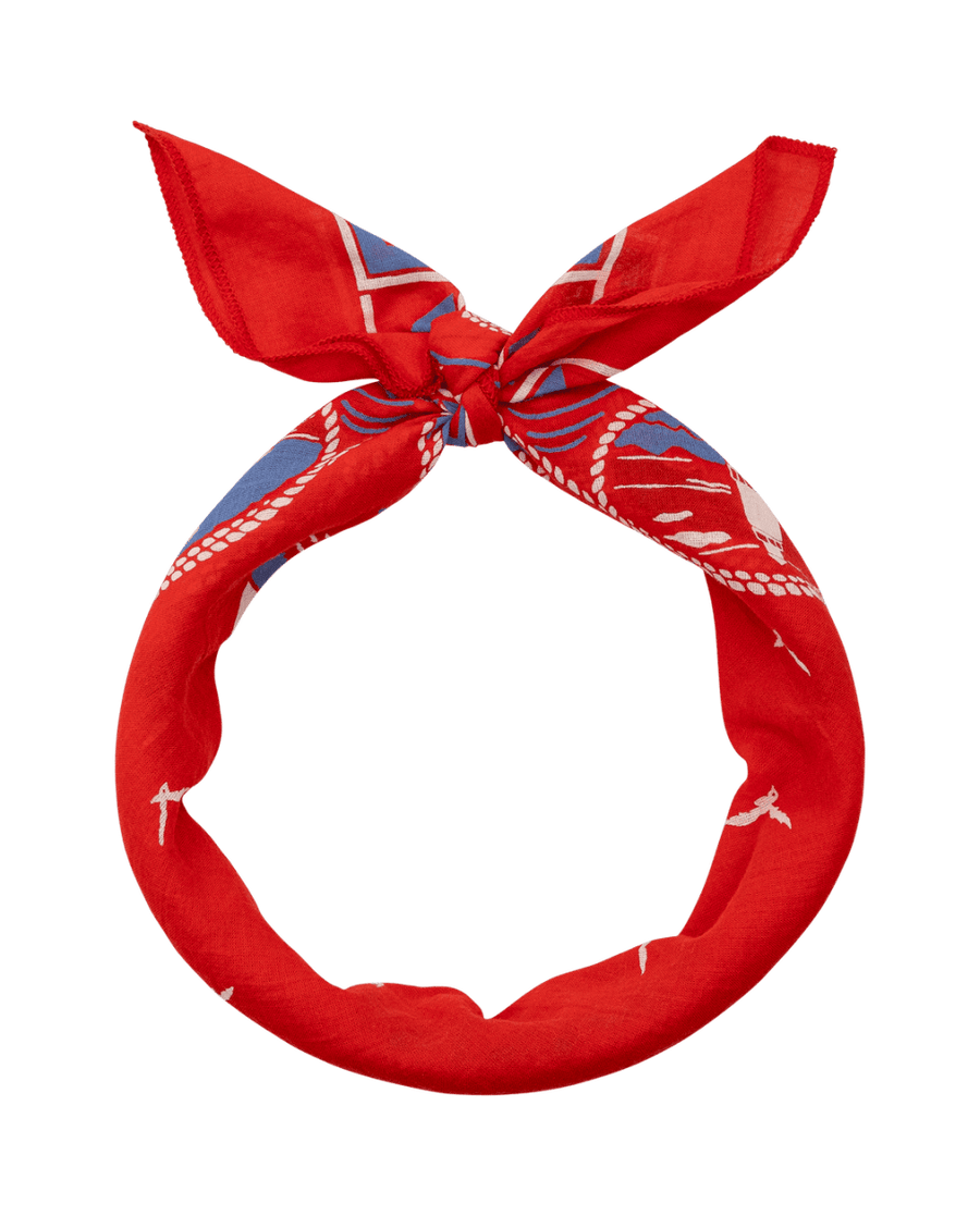 The Sailboat Bandana in Red exclusive at The Shoe Hive
