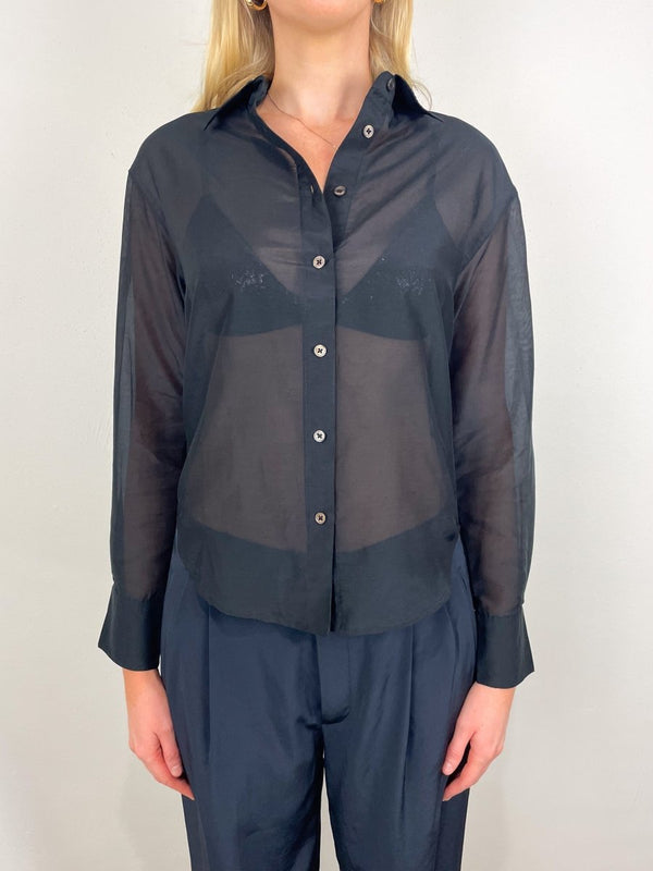 The Sheer Shirt in Black - The Shoe Hive
