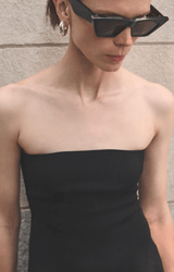 The Soirée Strapless Top in Black - The Shoe Hive