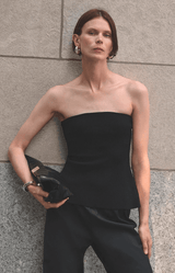 The Soirée Strapless Top in Black - The Shoe Hive