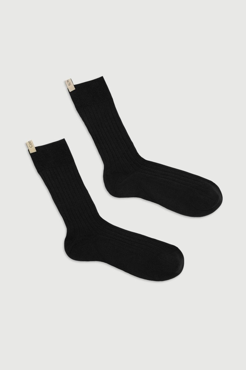 The Yves Sock in Black - The Shoe Hive