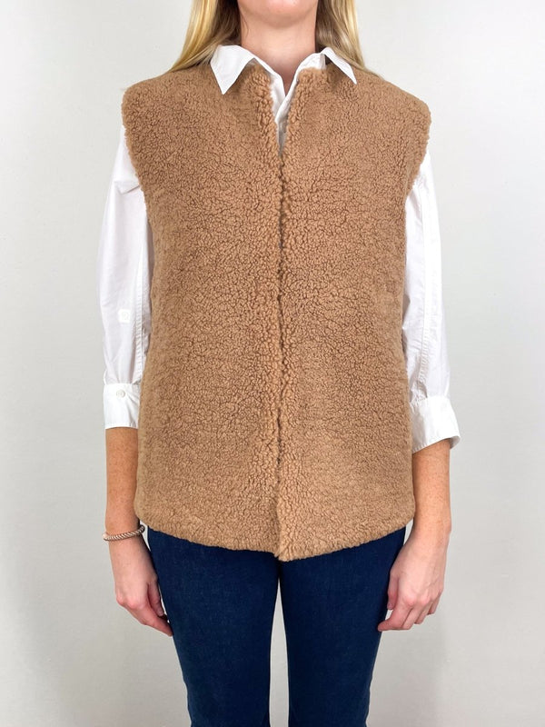 Thea Vest in Teddy Brown - The Shoe Hive