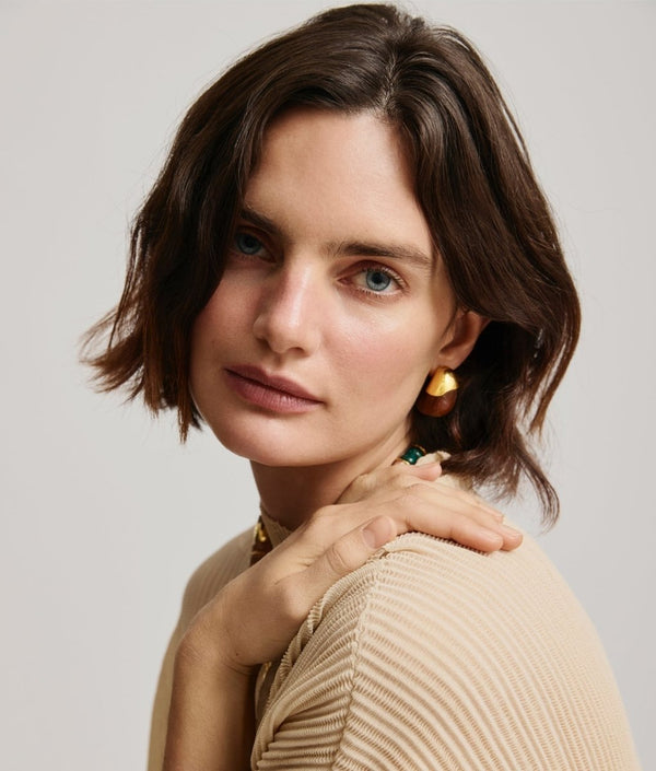 Toro Earrings in Brown - The Shoe Hive