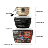 Travel Trio Bordeaux in Floral Pearl and Black Cashmere - The Shoe Hive