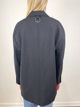 Tropical Wool Liam Blazer in Black - The Shoe Hive