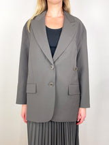 Tropical Wool Liam Blazer in Dark Stone - The Shoe Hive
