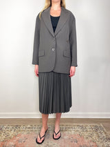 Tropical Wool Liam Blazer in Dark Stone - The Shoe Hive