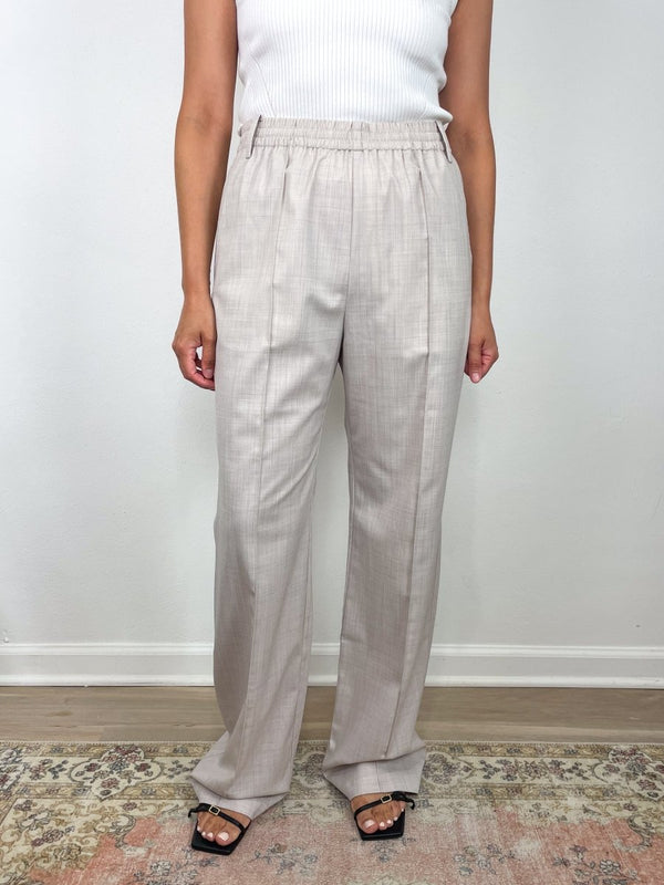 Tropical Wool Scottie Jogger in Oatmeal Melange - The Shoe Hive