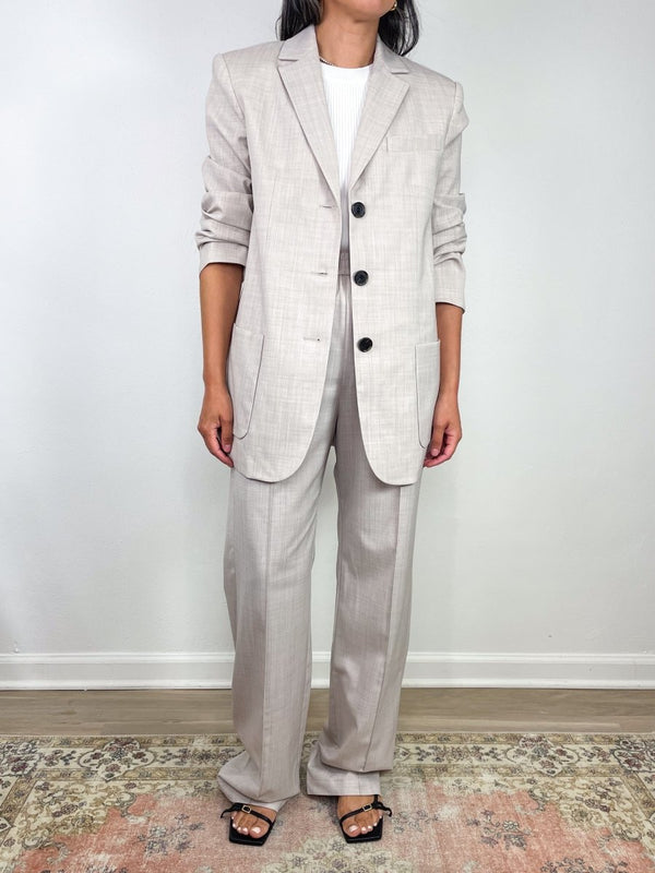 Tropical Wool Scottie Jogger in Oatmeal Melange - The Shoe Hive