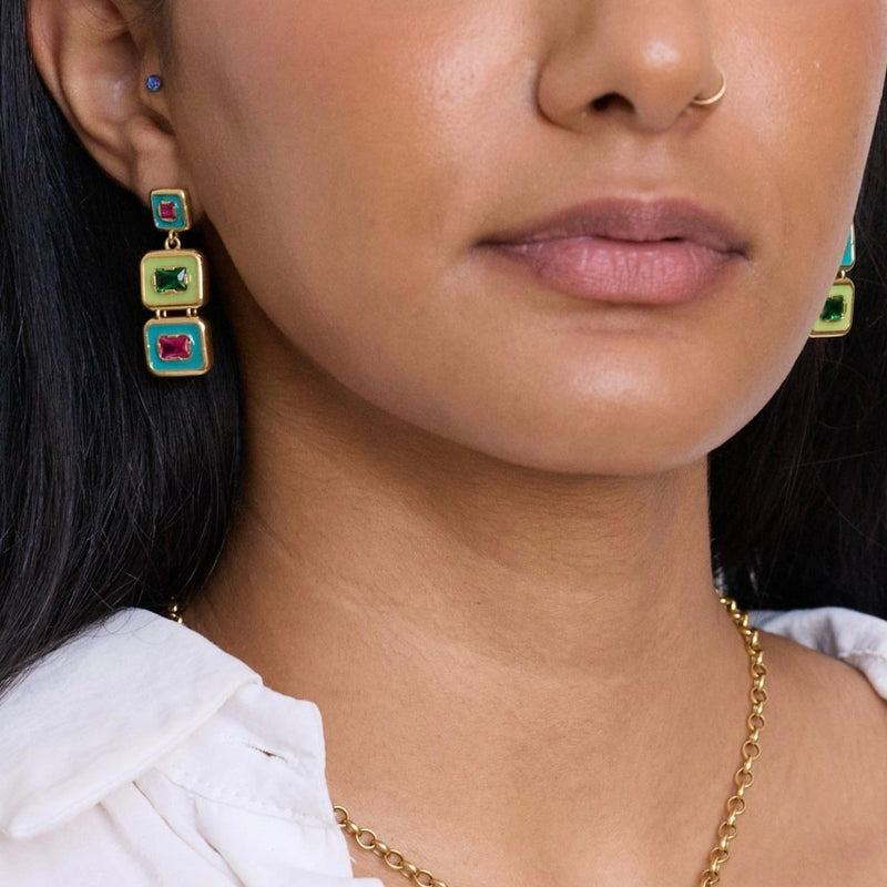 Tropix Snapback Earrings - The Shoe Hive