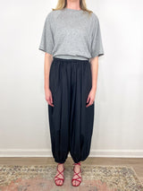 Tshirting SS Top w/ Shirred Back in Heather Grey - The Shoe Hive