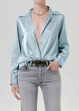 Tullah Japanese Hammered Satin Shirt - The Shoe Hive