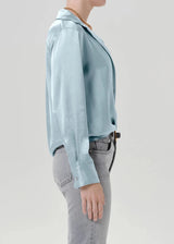 Tullah Japanese Hammered Satin Shirt - The Shoe Hive