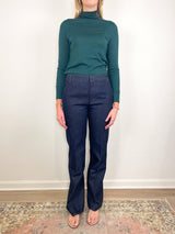 Turtleneck Sweater 1/1 in Bottleneck Green - The Shoe Hive